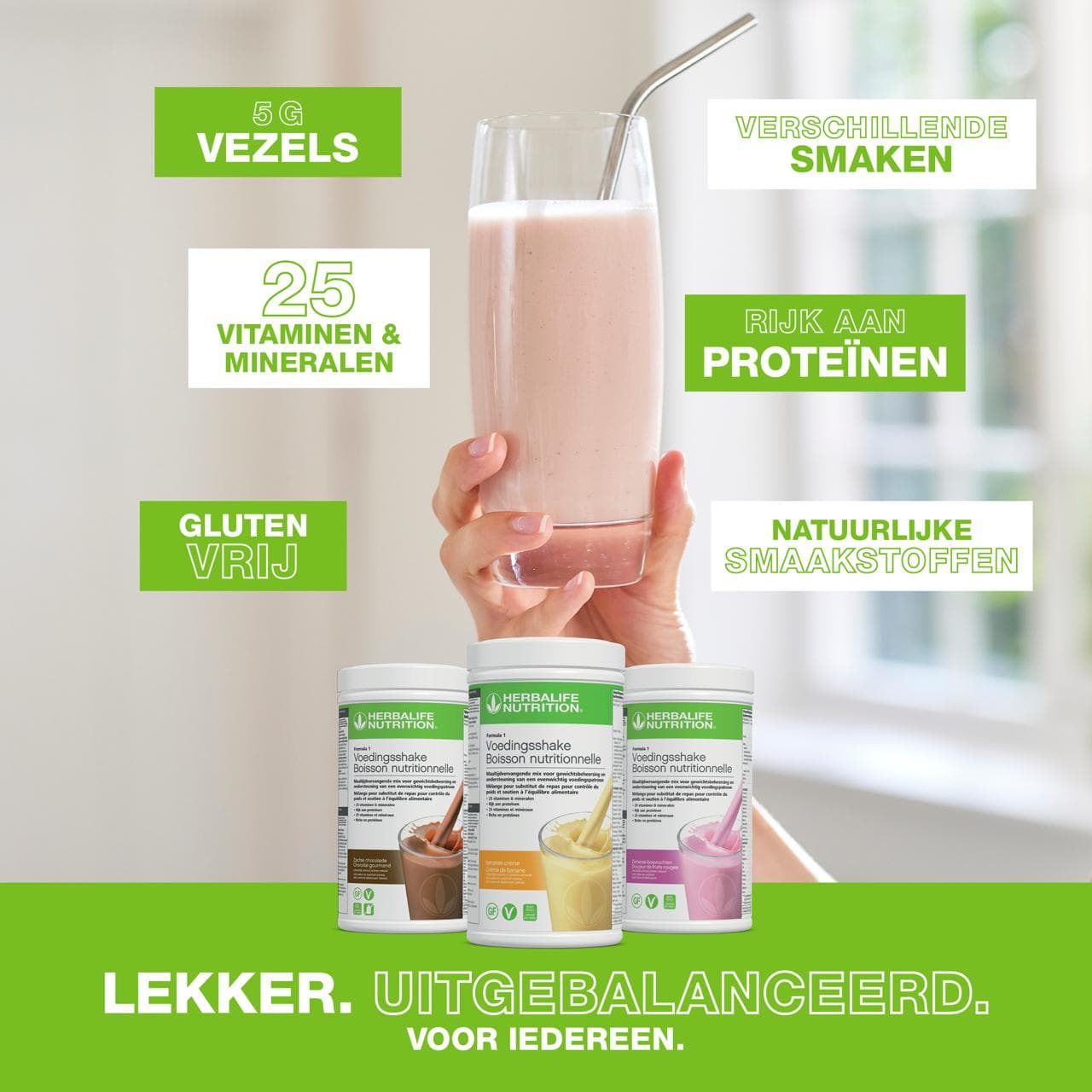 Gezonde maaltijdplanning met shake en ingrediënten